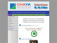 Tablet Screenshot of chayaengineering.com